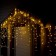 Garland "fringe" 3 × 0.9 m, IP44, UMS, transparent thread, 232 LED, glow warm white, 220 V