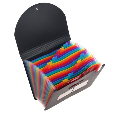 A4 elastic band, 24 departments (multi -colored), black-4