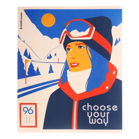 Notebook 96 sheets, Erichkrause "Choose Your Way", cover designer cardboard, stencil printing-2