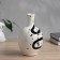 VAZ Coramics Table "Picasso" (manual painting) a drop of drops, 20x11 cm, black and white