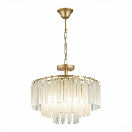 Suspended EVOLUCE lamp. Sle260103-05. Reggio. 5x40 watts, E14, 55x55x45 cm, Shampan