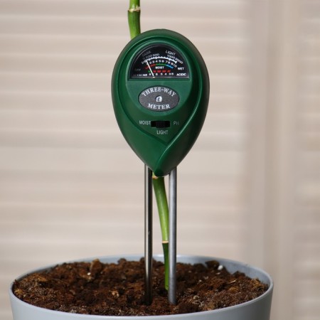 Soil meter 3 in 1: for moisture, acidity, illumination, color mix, Greengo-12