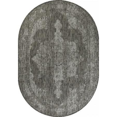 Oval Merinos Kair, size 120x170 cm, Gray color