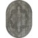 Oval Merinos Kair, size 120x170 cm, Gray color