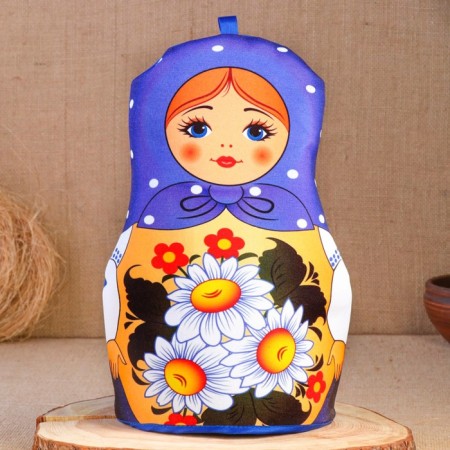 Hall on the kettle "Matryoshka", chamomile