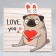 Gift package, packaging, "Love You", 25 x 26 x 10 cm