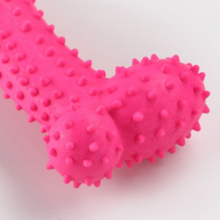 A set of toys for medium dogs "bone (16 cm) and rope (90-100 g)", pink-3