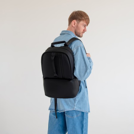 Male backpack on lightning, Textura, black color-8
