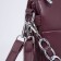 Cross-Bodi bag with zipper, burgundy color