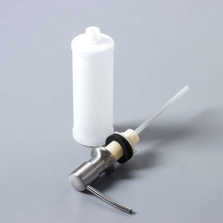 Suncture dispenser for liquid soap or dishwashing meals, 350 ml, chromium color-3