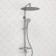 The shower system Wasserkraft A188.117.127.087.ch Thermo, tropical shower, thermostat, chrome