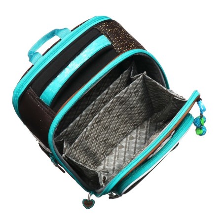 Frame backpack 35 x 26 x 14 cm, Across HK22, filling: bag, pencil case, blue HK22-9-8