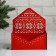 Wooden Kashpo, 16.5 × 9.3 × 19.5 cm "New Year's. Norwegian envelope", Red
