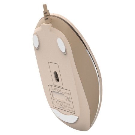 Mouse A4Tech FSTYLER FM26S Beige/Brown optical (2000DPI) Silent USB for a laptop (103385-8