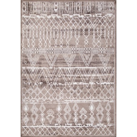 Rectangular carpet Milat Joli, size 80x150 cm, color L.Beige/P.White
