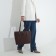 L-Craft tout bag with lightning, external pocket, burgundy color