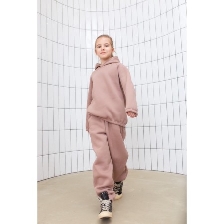 Худи для девочки MINAKU: Basic Line KIDS, цвет тёмно-бежевый, рост 122-1