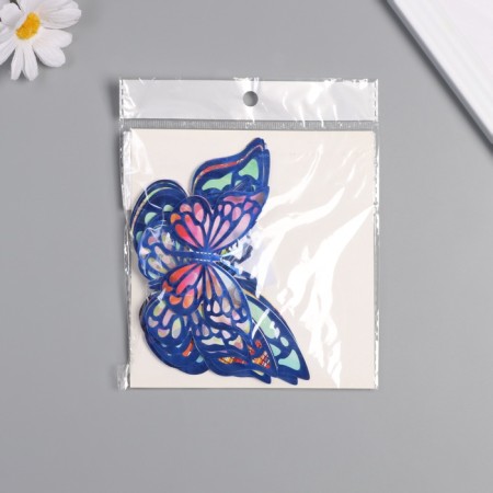 Stick paper, plastic "Butterflies, colored spots" Blue set 12 pcs 12 cm, 10 cm 8 cm-2