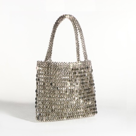 Bag-clate without fastening, silver color-2