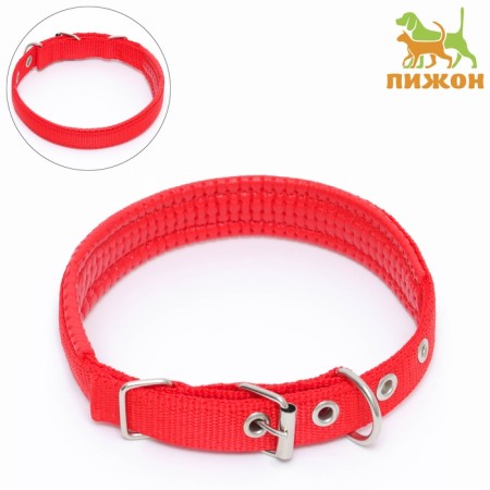 Collar "Comfort" Combined, 45 x 2 cm, Osh 30-39 cm, red-1