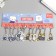 Keychain metal "curved heart" mix 3.8x3.2 cm