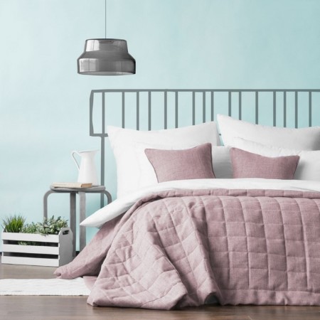 Jerry set: a coverlet 230 x 250 cm, pillowcase 45 x 45 cm - 2 pcs, powder color