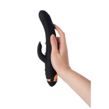 Vibrator with a clitoral stimulator Waname D-SPLASH Thunder, black color, 24.2 cm-6