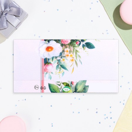 Envenue for money "Tenderness!" Flowers, 16.5 x 8.5 cm-2