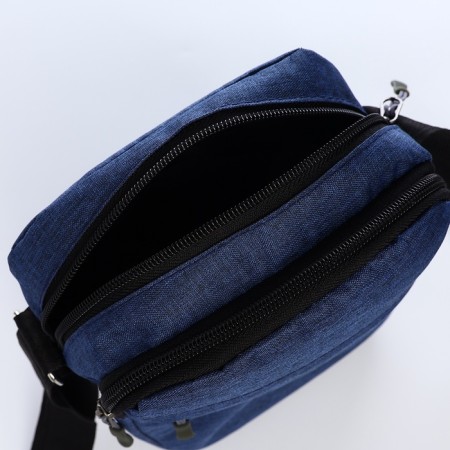 Male bag, blue color-4