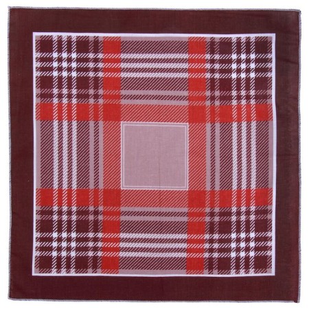Men's handkerchiefs "Ethel" size 30x30 cm, (set 12 pcs,) brown color, MIX drawing-10