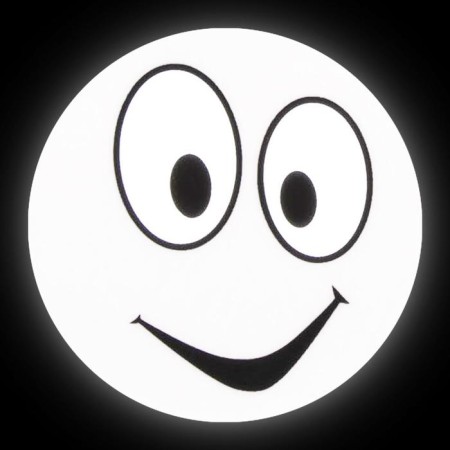 Reflective stickers "smiles", d = 6.5 cm, 4 pcs on the sheet, white color-2