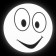 Reflective stickers "smiles", d = 6.5 cm, 4 pcs on the sheet, white color