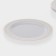 Plastic disposable plastic, 19 cm, round, flat, white color with a golden pocket