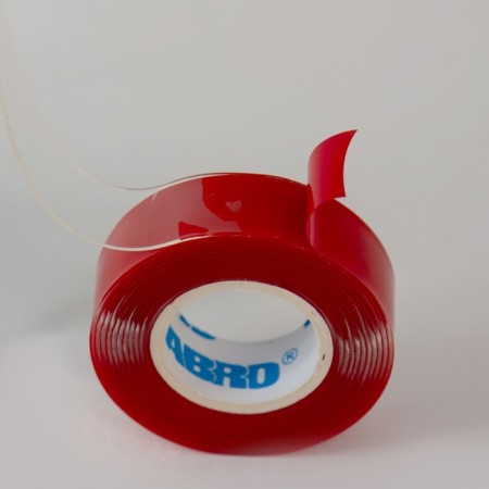 Bilateral tape ABRO EMT-015-RR, transparent, 15 mm x 1.51 m-2