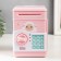 Piggy bank Plastic "SELE. BARA" code castle, sound AA pink 13x12x19 cm