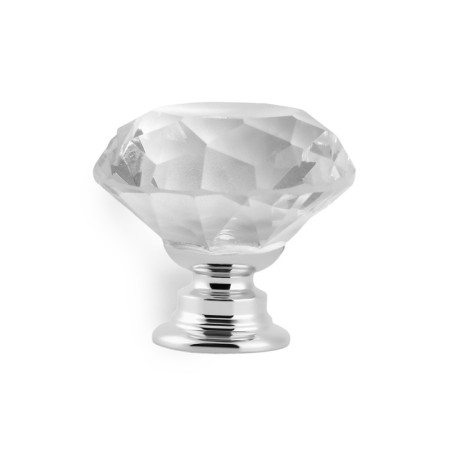 Handle button cappio, "diamond", glass, d = 30 mm-5