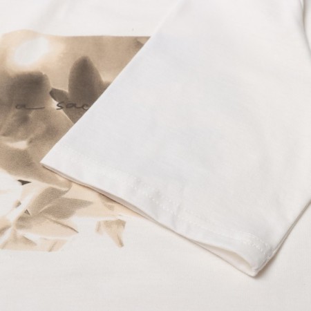 T -shirt female, milk color, size 46-6