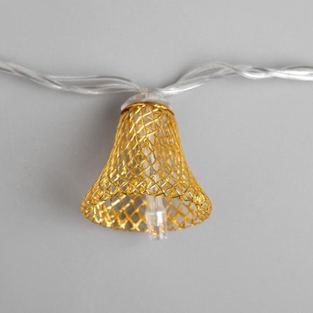 Garland “thread” 4 m with nozzles “bell”, IP20, transparent thread, 20 LED, warm white glow, 8 modes, 220 V-3