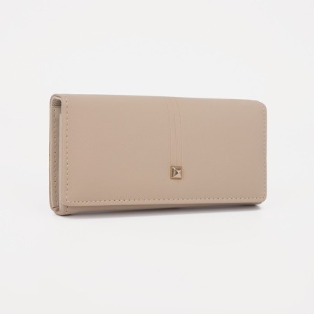 Women's wallet on magnets, beige color