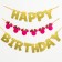 Garland on the tape "Happy Birthday", length 210 cm, Minnie Mouse