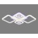 LED ceiling LED with Ambrella Light, Ice, FA286, 4XLED, 101 W, 7575LUM, 3000-6400K, white color is white