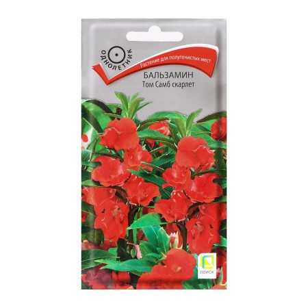 Flower seeds Balzamin "Tom Samb", Scarlet, 0.1 g.