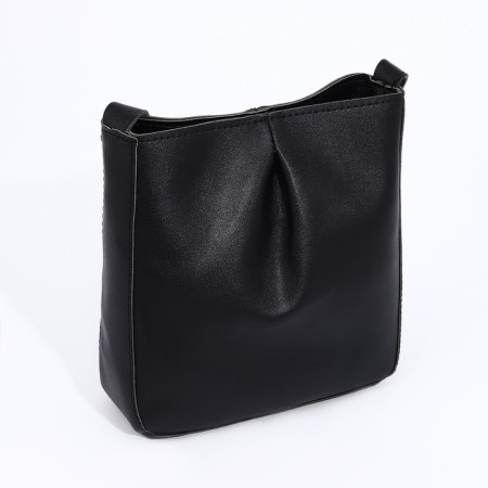 Bag Cross-Bodi with a zipper, black color-2