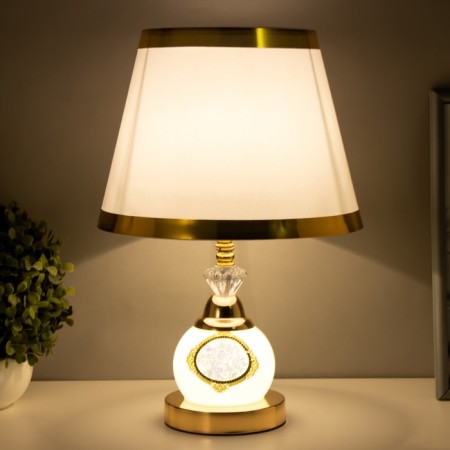 Dominica table lamp E27 40W white-gold 25x25x36 cm Risalux-2