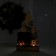 New Year's decor with backlight "Christmas trees and a deer with a bell" 13.5 × 5 × 22 cm, green