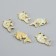 Decor for creativity metal, rhinestones "double dolphin" blue 2.2x2.1 cm