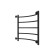 Water towel "Sanprise" Classic P5, 500x600 mm, lower connection., Black matte