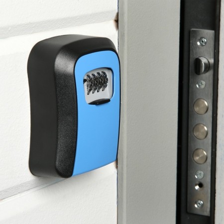 Key with a code lock, size 12x9.6x4 cm, blue color-1
