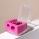 Cosmetic sharpener, with a lid, double, mix color