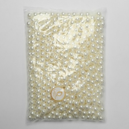 Beads No. 12 "Pearls", 500g (+/- 20g), beige color-1